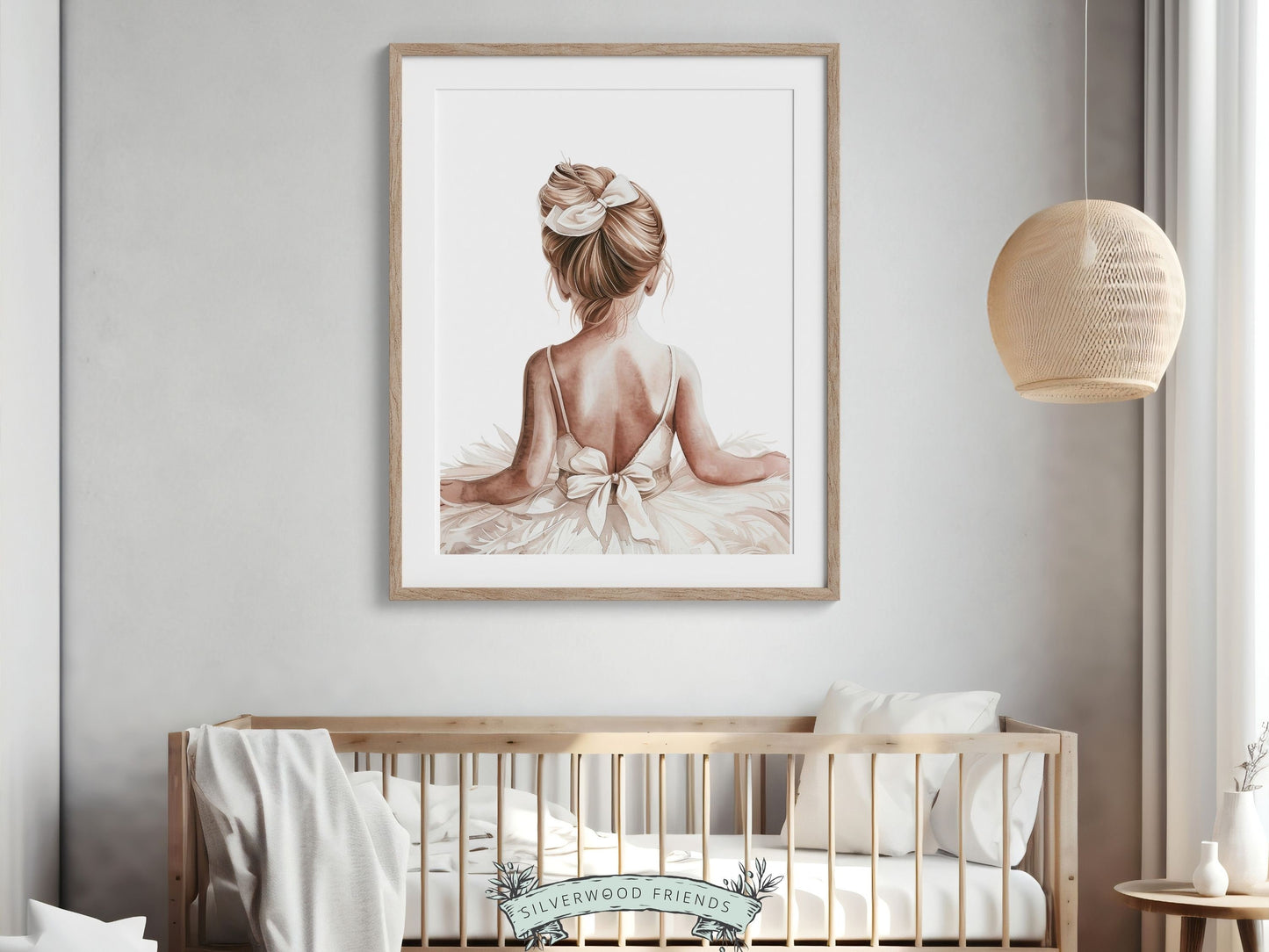 Baby Girl Ballet Nursery Print, Ballerina Nursery Decor, Ballet Nursery Wall Art, Little Ballerina Girls Bedroom Wall Decor Digital Print