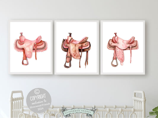 Cowgirl Nursery Prints, Cowgirl Nursery Decor, Baby Girl Western Nursery Decor, Girls Wild West Rodeo Horse Nursery Wall Art Digital Prints