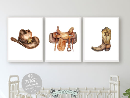 Cowboy Nursery Prints, Cowboy Nursery Decor, Boys Western Nursery Decor, Toddler Boy Horse Nursery Wall Art, Baby Boy Country Digital Prints