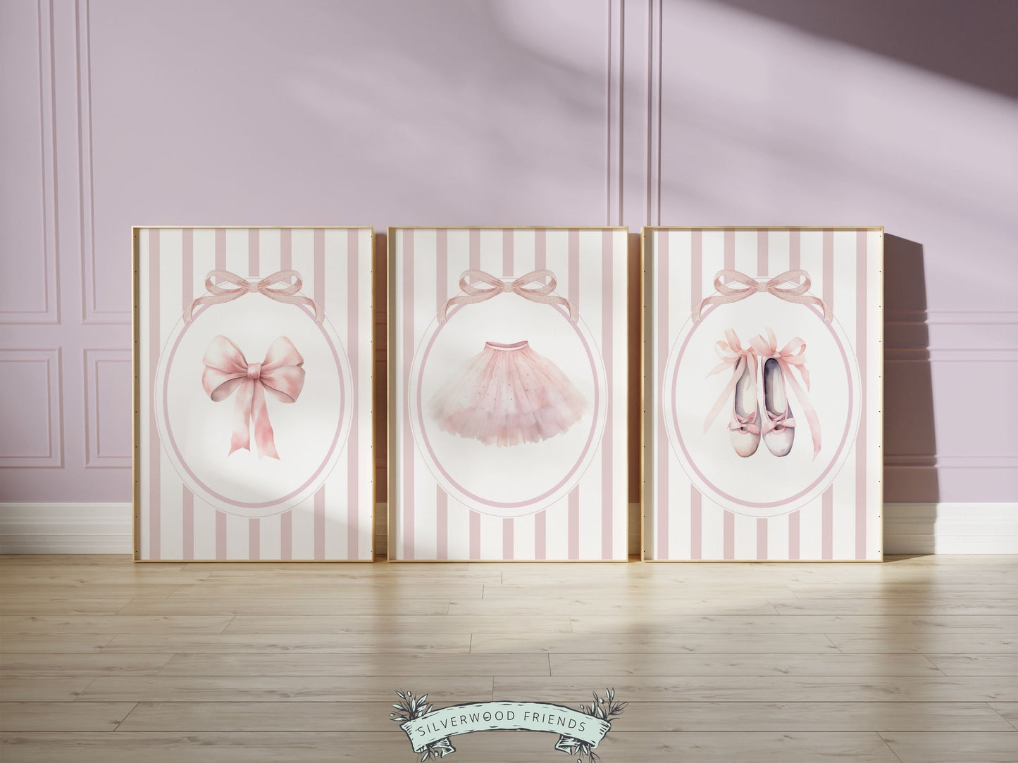 Ballet Prints, Ballerina Nursery Decor, Blush Pink Baby Girl's Ballerina Nursery Wall Art, Newborn Ballet Gift, Ballet Nursery Digital Print