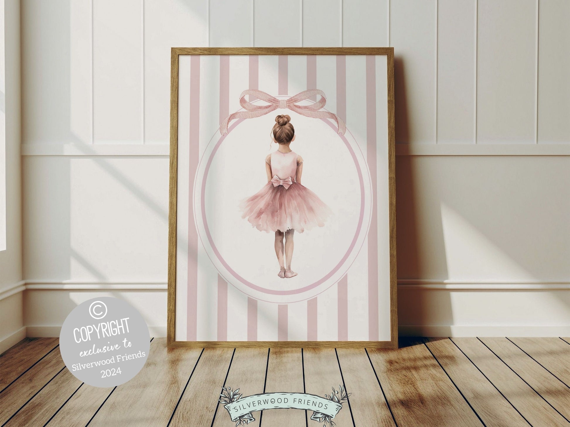 Ballet Prints, Ballerina Nursery Decor, Blush Pink Baby Girl's Ballerina Nursery Wall Art, Newborn Ballet Gift, Ballet Nursery Digital Print