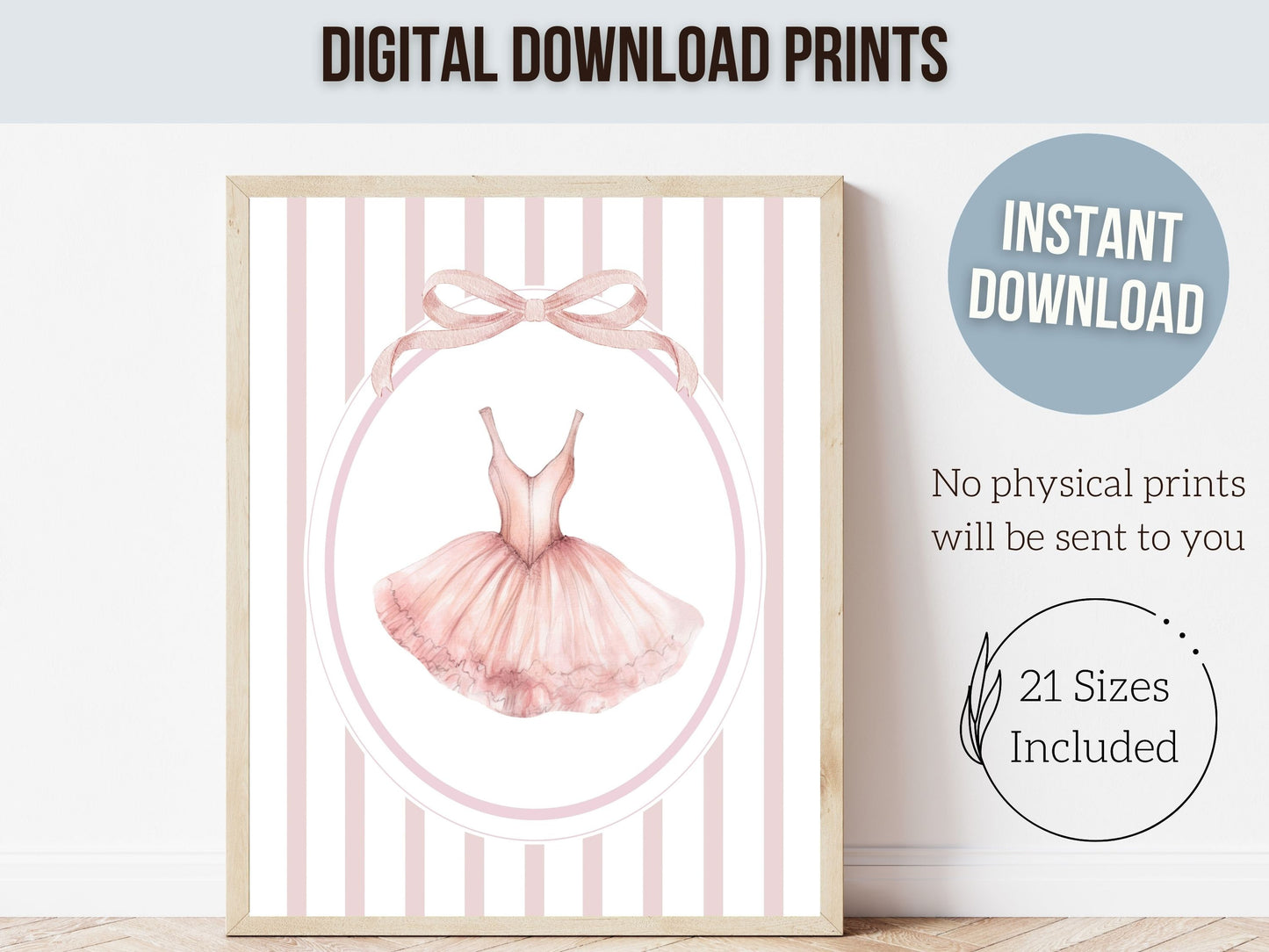 Ballet Prints, Ballerina Nursery Decor, Blush Pink Baby Girl's Ballerina Nursery Wall Art, Newborn Ballet Gift, Ballet Nursery Digital Print