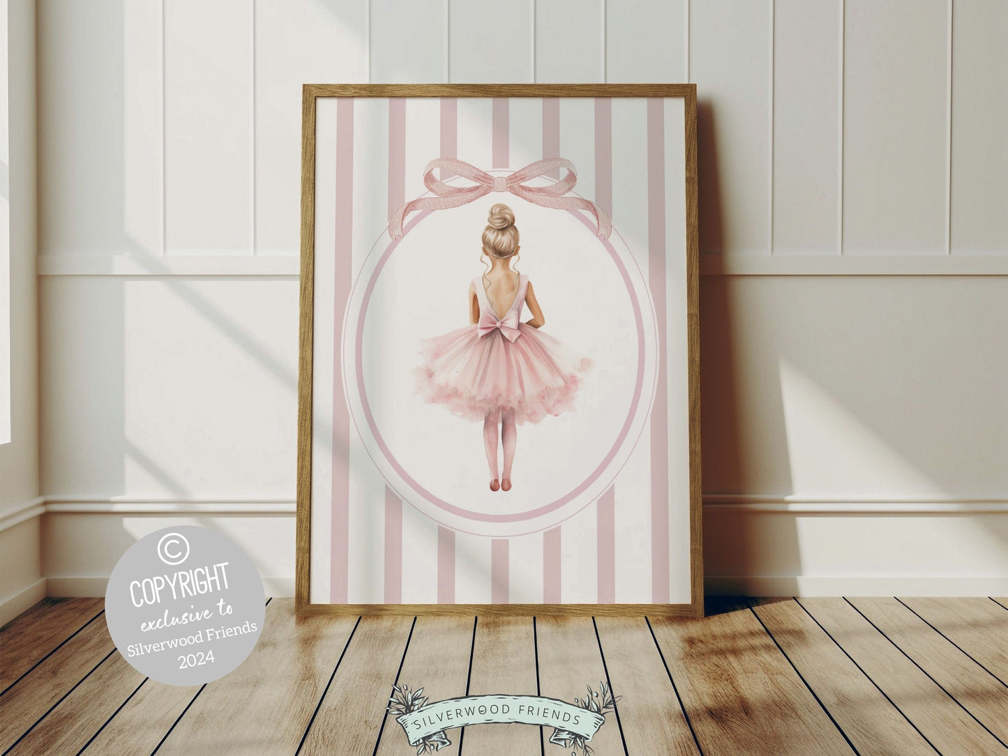 Ballet Prints, Ballerina Nursery Decor, Blush Pink Baby Girl's Ballerina Nursery Wall Art, Newborn Ballet Gift, Ballet Nursery Digital Print