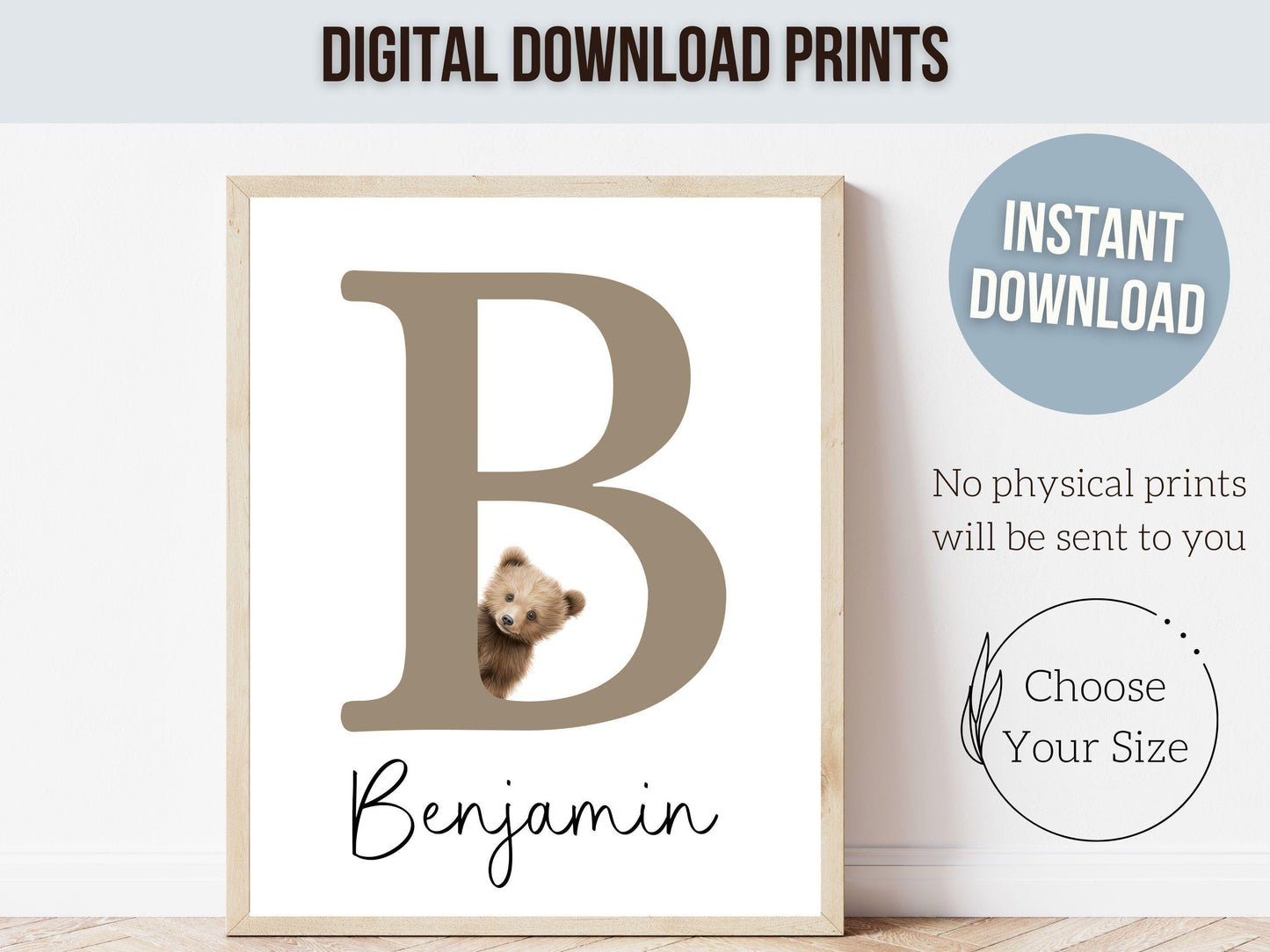 Peeking Bear Nursery Print, Teddy Bear Nursery Decor, Neutral Nursery Decor, Baby Bear Nursery Wall Art, Woodland Bear Nursery Digital Print