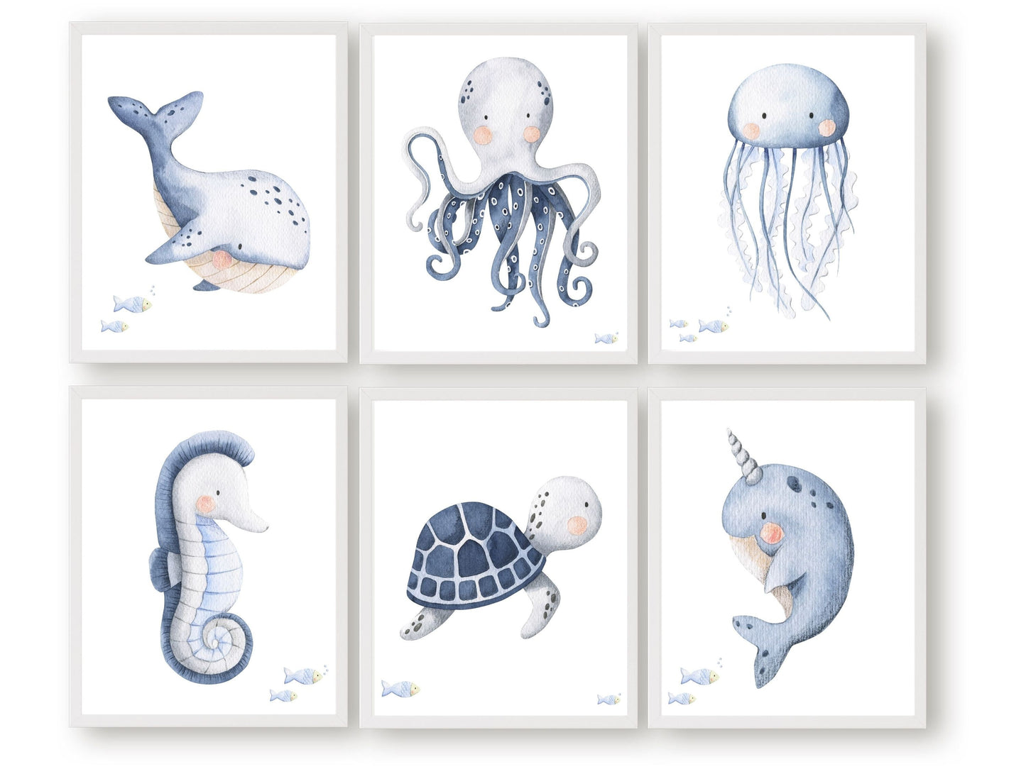 Our Under The Sea Nursery Prints will spark their imagination and is the perfect addition to your nautical nursery decor or ocean theme nursery. It also makes a lovely ocean baby shower gift.