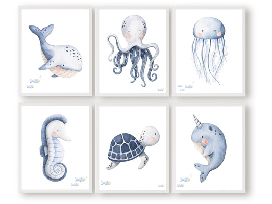 Our Under The Sea Nursery Prints will spark their imagination and is the perfect addition to your nautical nursery decor or ocean theme nursery. It also makes a lovely ocean baby shower gift.