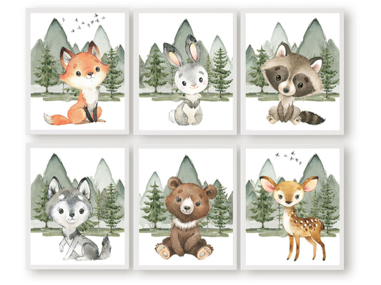 These cute Woodland Animal Nursery Prints are the perfect addition to your baby's woodland nursery decor and will spark their imagination and love of nature. It's also a gorgeous woodland baby shower gift that will be treasured forever.